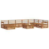 Outdoor Sofa Set 9 pcs Natural Solid Acacia Wood 3373964