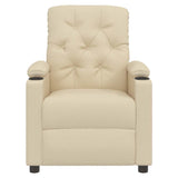 Recliner Chair Cream Fabric 339111