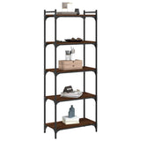 Bookcase 5-Tier Brown Oak 60x30x154 cm Engineered Wood 837661