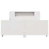 Bed Frame without Mattress White 150x200 cm King Size Solid Wood Pine 3323765