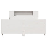 ZNTS Bed Frame without Mattress White 120x190 cm Small Double Solid Wood Pine 3323780