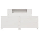 ZNTS Bed Frame without Mattress White 120x190 cm Small Double Solid Wood Pine 3323780