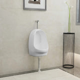 Wall Hung Urinal with Flush Valve Ceramic White 143986