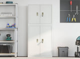 Storage Cabinet 2 pcs White 60 x 40 x 175 cm Steel Lockable 3438758