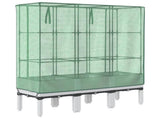 Raised Bed with Greenhouse Cover Rattan Look 120x40x140 cm 4015848