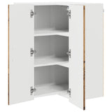 Wall Corner Cabinet LUCCA Old Wood 57 x 57 x 80 cm 885083