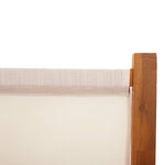 4-Panel Room Divider Cream White 280x180 cm 319184