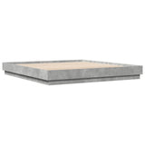 Bed Frame without Mattress Concrete Grey 200x200 cm 3209831