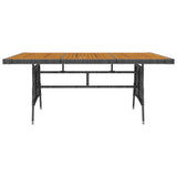 7 Piece Outdoor Dining Set Poly Rattan Grey 3120112
