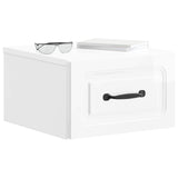 Wall-Mounted Bedside Cabinet with Drawer 2 pcs High Gloss White 899284