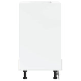Oven Cabinet Kalmar High Gloss White Engineered Wood 853519