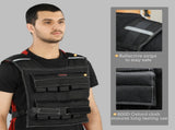 20KG Adjustable Weighted Vest, Running Weight Vest, with 30 Metal Weights, Reflective Strips, for T3398P376796