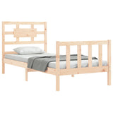 Bed Frame without Mattress Single Solid Wood Pine 3192521