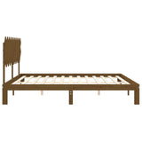 Bed Frame without Mattress Honey Brown 200x200 cm Solid Wood Pine 3193749