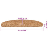 Stair Mats 30 pcs 65x21x4 cm Beige Half Round Large 3365814