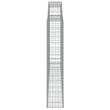 Arched Gabion Baskets 2 pcs 300x30x160/180 cm Galvanised Iron 3146575
