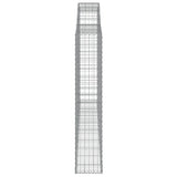 Arched Gabion Baskets 2 pcs 300x30x160/180 cm Galvanised Iron 3146575
