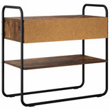Console Table Smoked Oak 80 x 40 x 75 cm Engineered Wood 8007547