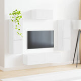 TV Cabinet Set 4 pcs High Gloss White Engineered Wood 3409046