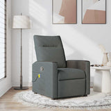 Massage Recliner Chair Dark Grey Fabric 42020650