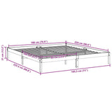 Extra Long Bed Frame without Mattress 180x220 cm Solid Wood Pine 852424