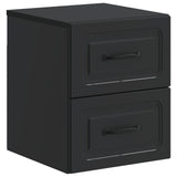 Wall-Mounted Bedside Cabinet Black 34.5 x 33 x 40 cm 899317
