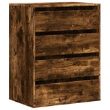 Corner Chest of Drawers Smoked Oak 60x41x76 cm Engineered Wood 852874