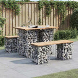 Garden Table Gabion Design 100x70x72 cm Solid Wood Pine 834362