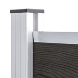 Fence Panel WPC 180x146 cm Grey 148982