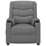 Recliner Chair Grey Faux Leather 348045