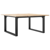 Coffee Table O-Frame 80x80x45 cm Solid Wood Pine and Steel 3282663