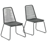 Dining Chair Set of 2 Black 44442
