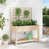 Garden Planter Beige 115 x 60.5 x 153 cm Solid fir wood 42006571
