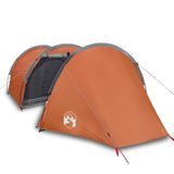 Camping Tent Tunnel 4-Person Orange Waterproof 94396