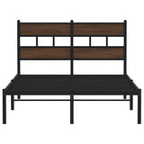 Bed Frame without Mattress with Headboard Brown Oak 120x190 cm Small Double 4017148