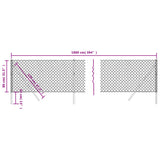 Chain Link Fence Green 0.8x10 m 153904