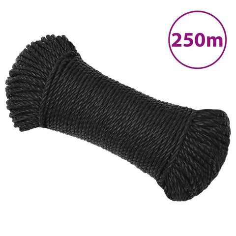 Work Rope Black 8 mm 250 m Polypropylene 153009