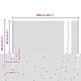 Fence and Post Green 0.8 x 10 m Steel 3336442