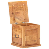 Chest Natural wood Solid acacia wood Small Storage Chest Square 289649