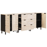 Sideboard 3 pcs White Wash Finish 180 x 33 x 75 cm 3310029