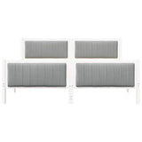 Bed frame White and light grey 180 x 200 cm Solid pine wood 3394307