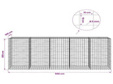 Gabion with 5 mm Wire and 10x10 cm Mesh 500x100x200 cm 3465364