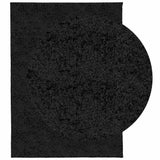 Shaggy Rug PAMPLONA High Pile Modern Black 140x200 cm 375279