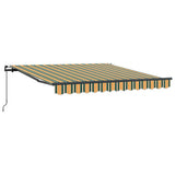 Retractable Awning Green and yellow 350 x 250 cm 3330451