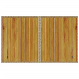 Garden Table with Wooden Top Beige 110x68x70 cm Poly Rattan 366357
