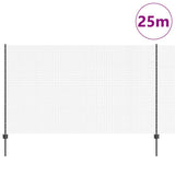 Welded Wire Fence with Post 25 x 1.4 m PVC-Coated Steel 3336607
