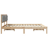 Bed Frame Light Grey 160 x 200 cm Solid Pine Wood 878174