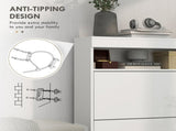 16 Shoe Pair Storage Cabinet, with Flip Doors - High Gloss White T3398P343523
