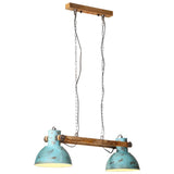 Hanging Lamp 25 W Distressed Blue 85x28x109 cm E27 371838