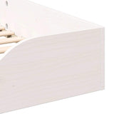 Bed Frame White 90 x 190 cm Solid Pine Wood 873395